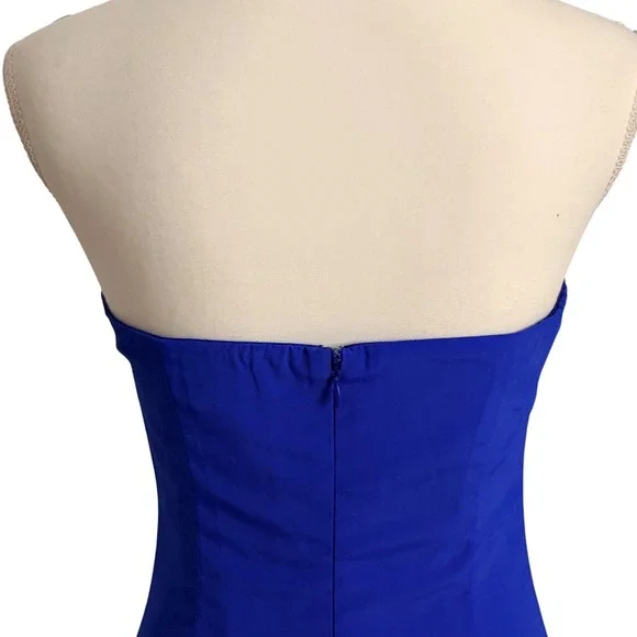 Superdown Isidora Mini Dress Strapless  Bodycon Polyester Royal Blue Small - Picture 6 of 8